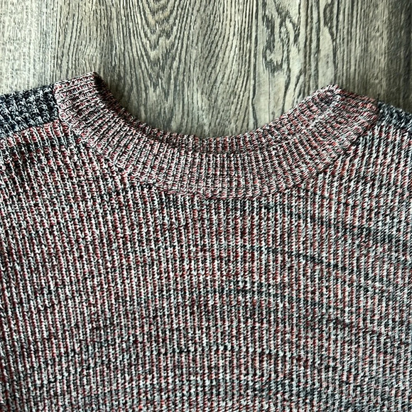 Joie Sweater Red and Black Fernlea Knit Sweater Size Medium Long Sleeve Womens - Picture 5 of 14